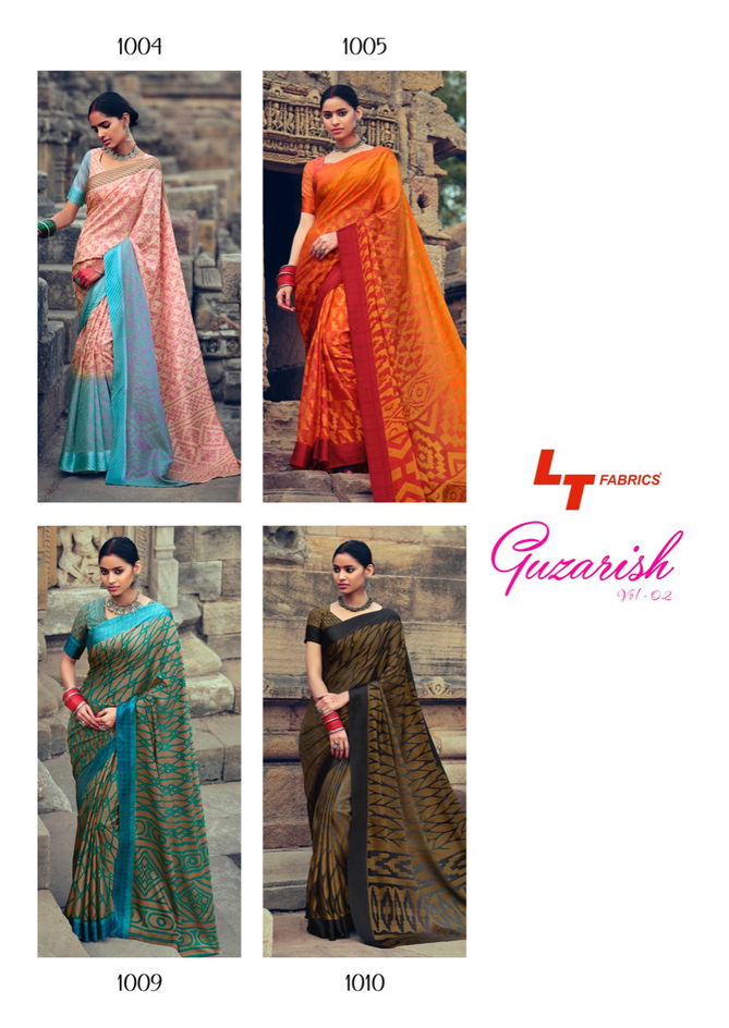 Lt Guzarish 2 Latest Fancy Designer Festive Wear Brasso Printed Sarees Collection